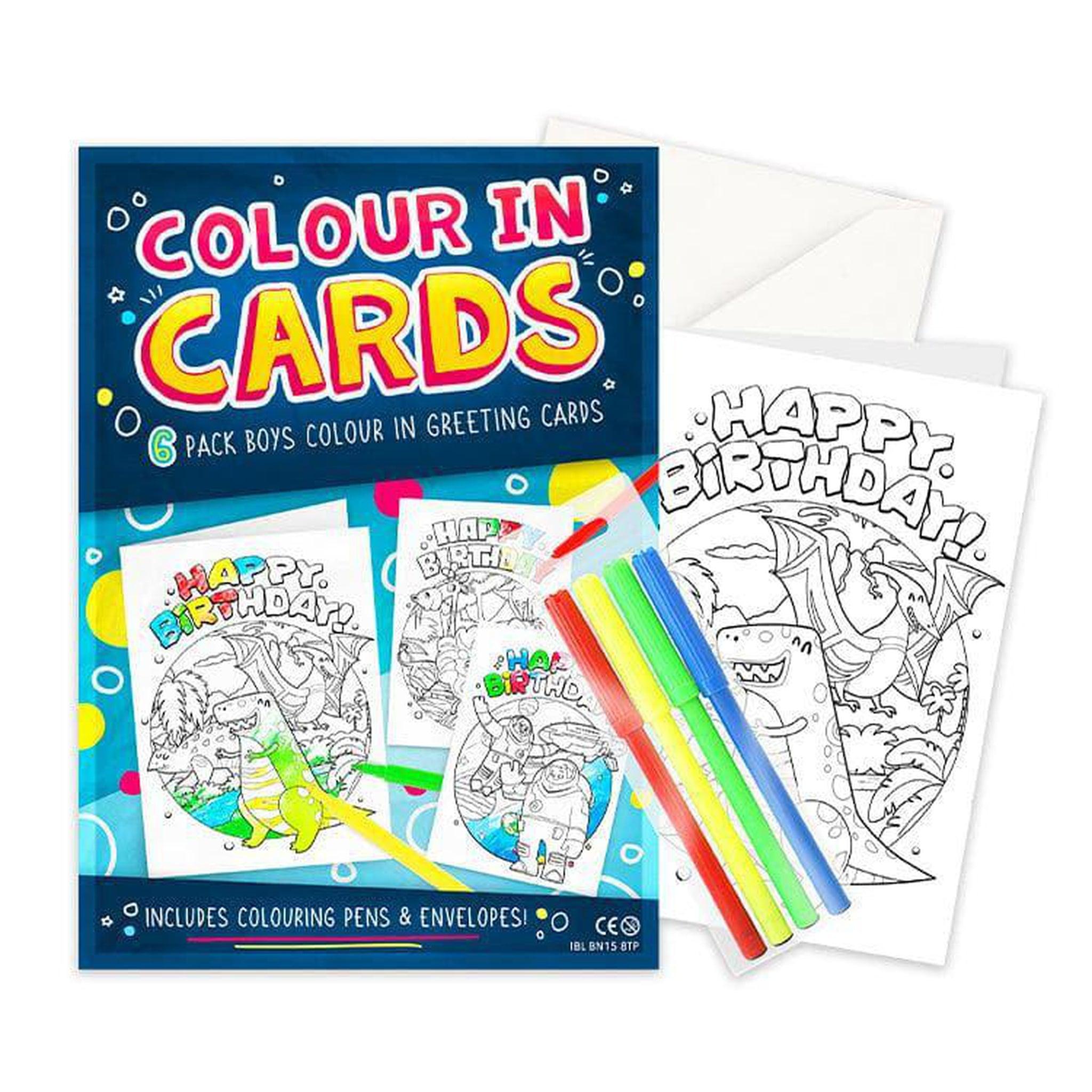 Boys Colour In Greeting Cards Multi Pack - PoundToys