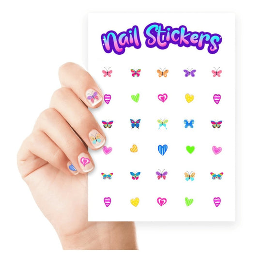 Butterflies Nail Art Sticker Sheet - PoundToys