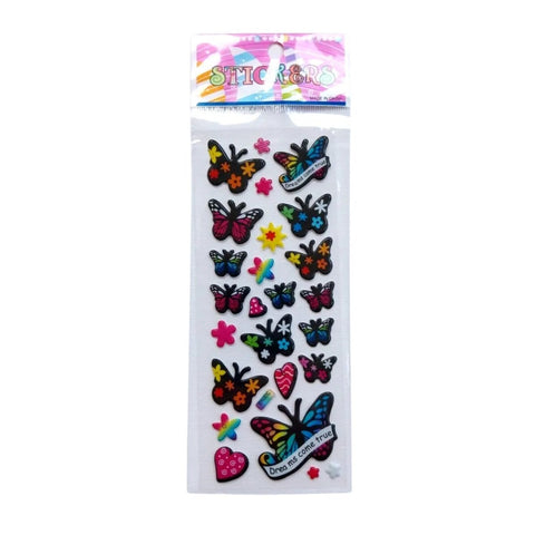 Butterfly Puffy Sticker Sheet - Kids Party Craft