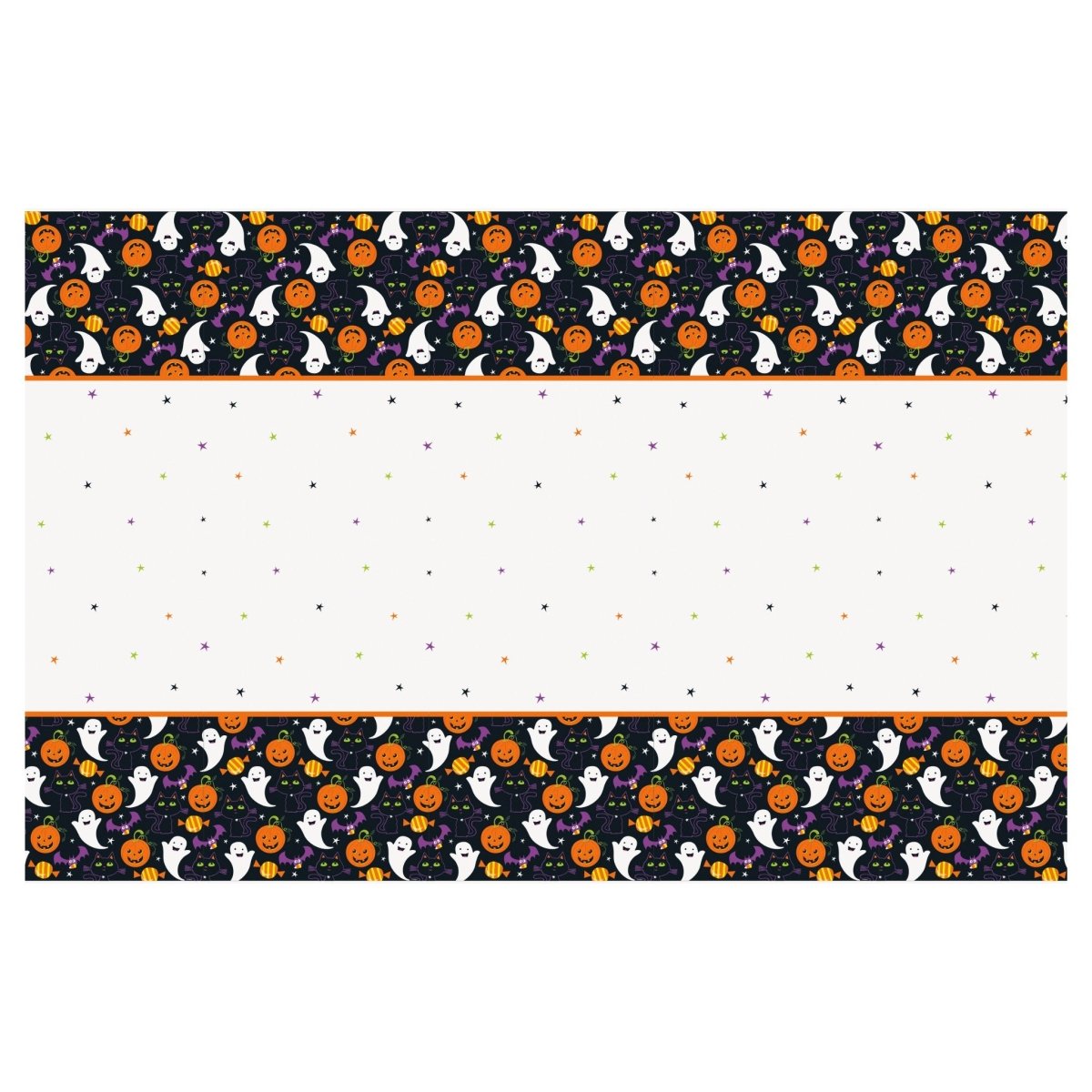 Cat & Pumpkin Rectangular Plastic Table Cover 54" x 84" - PoundToys