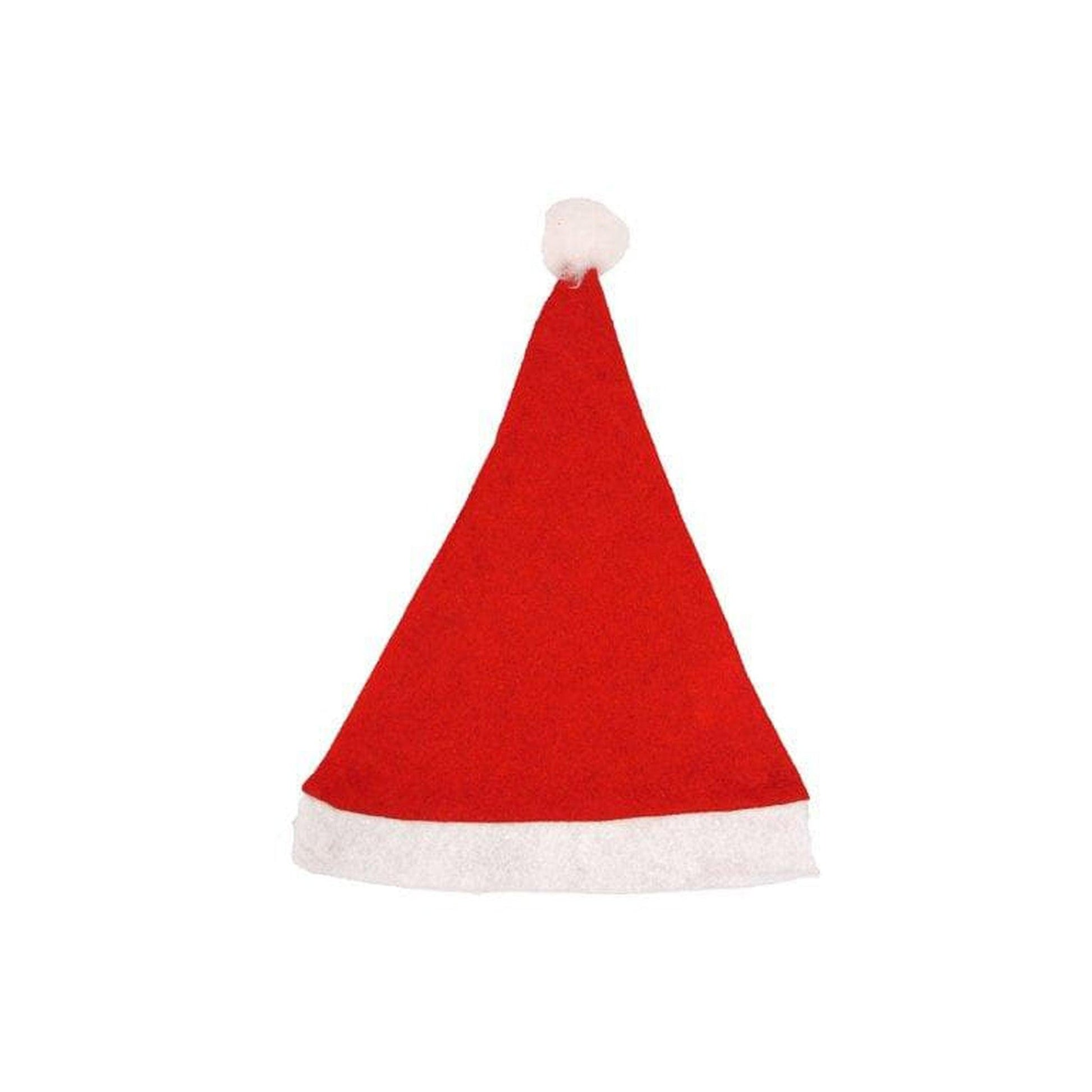 Children's Christmas Santa Hat with Bobble and Trim - PoundToys