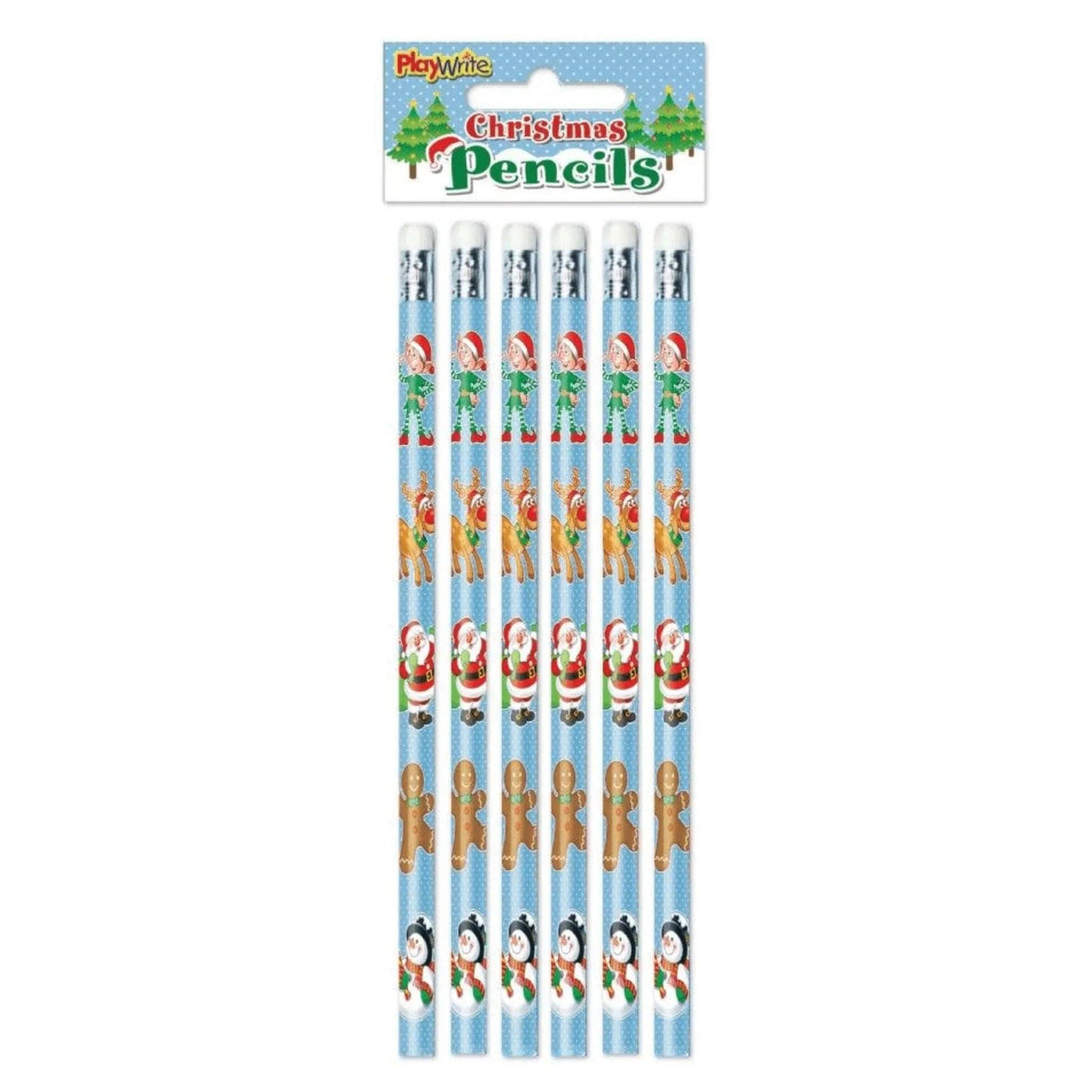 Christmas 6pc Pencil Set - PoundToys