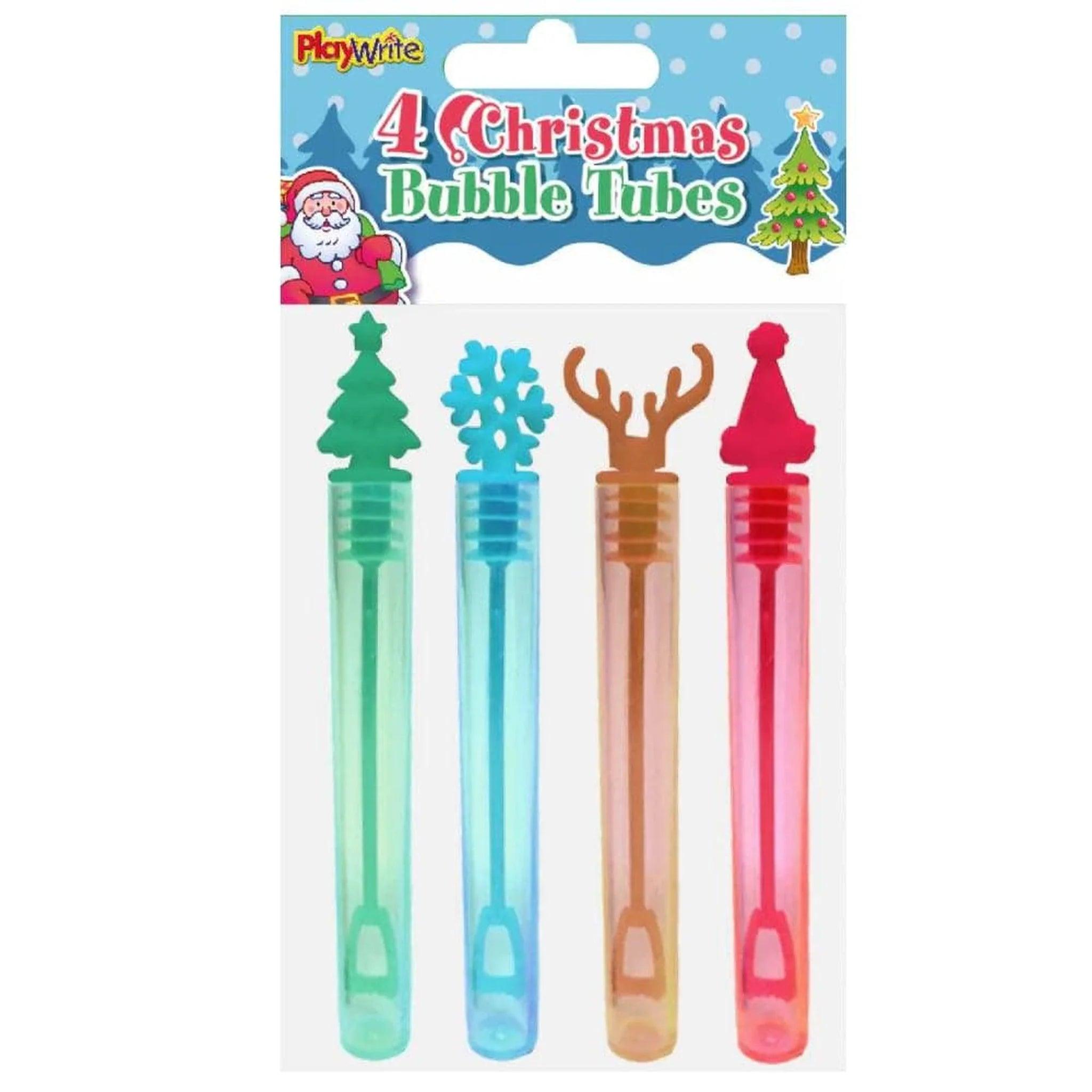 Christmas Bubble Tubes 4pk - PoundToys