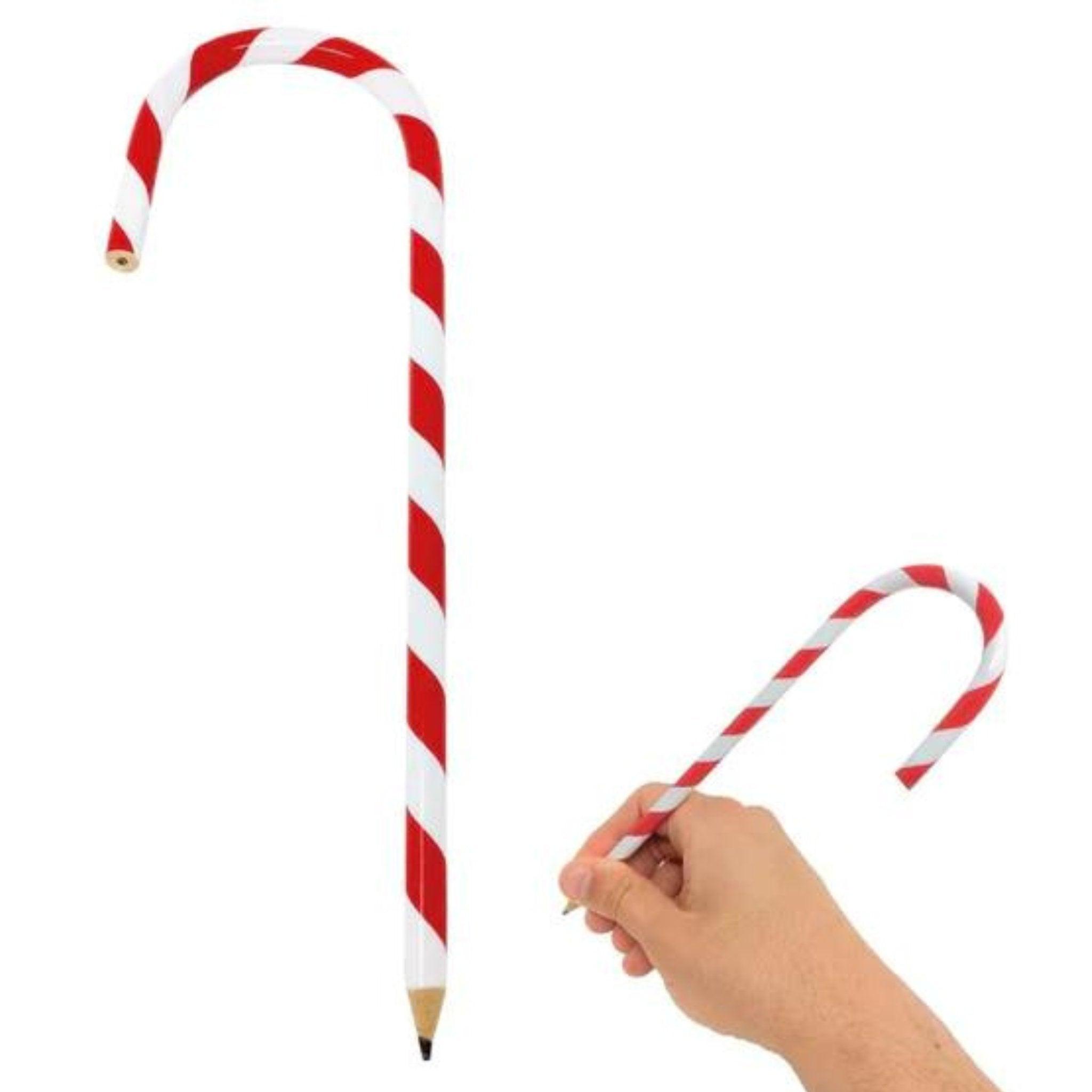 Christmas Candy Cane Red & White Pencil - PoundToys