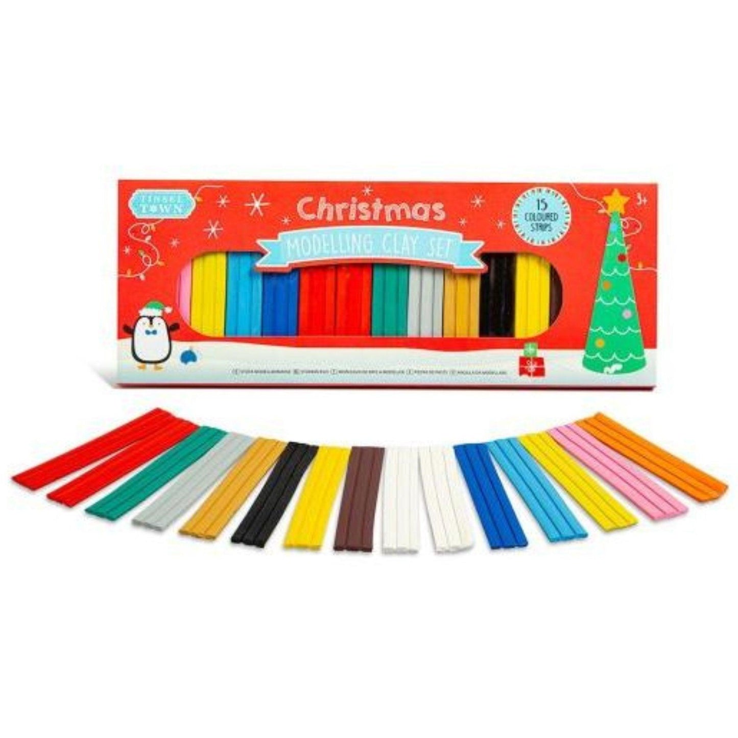 Christmas Modelling Clay Set 15 Piece - PoundToys