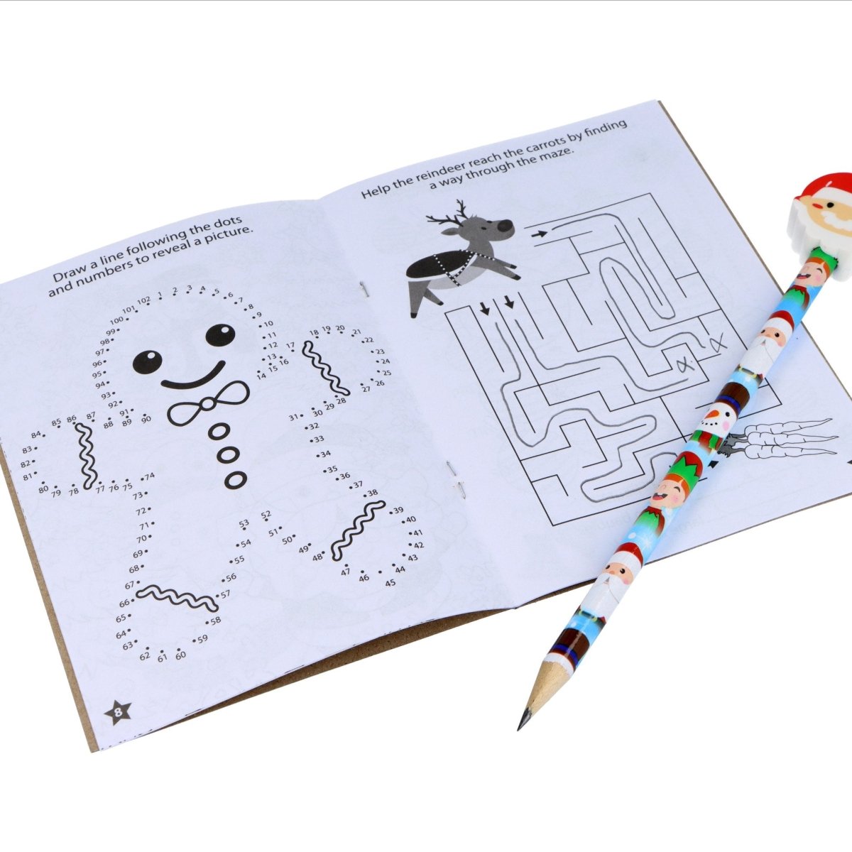 Christmas Pencils with Eraser Toppers - PoundToys