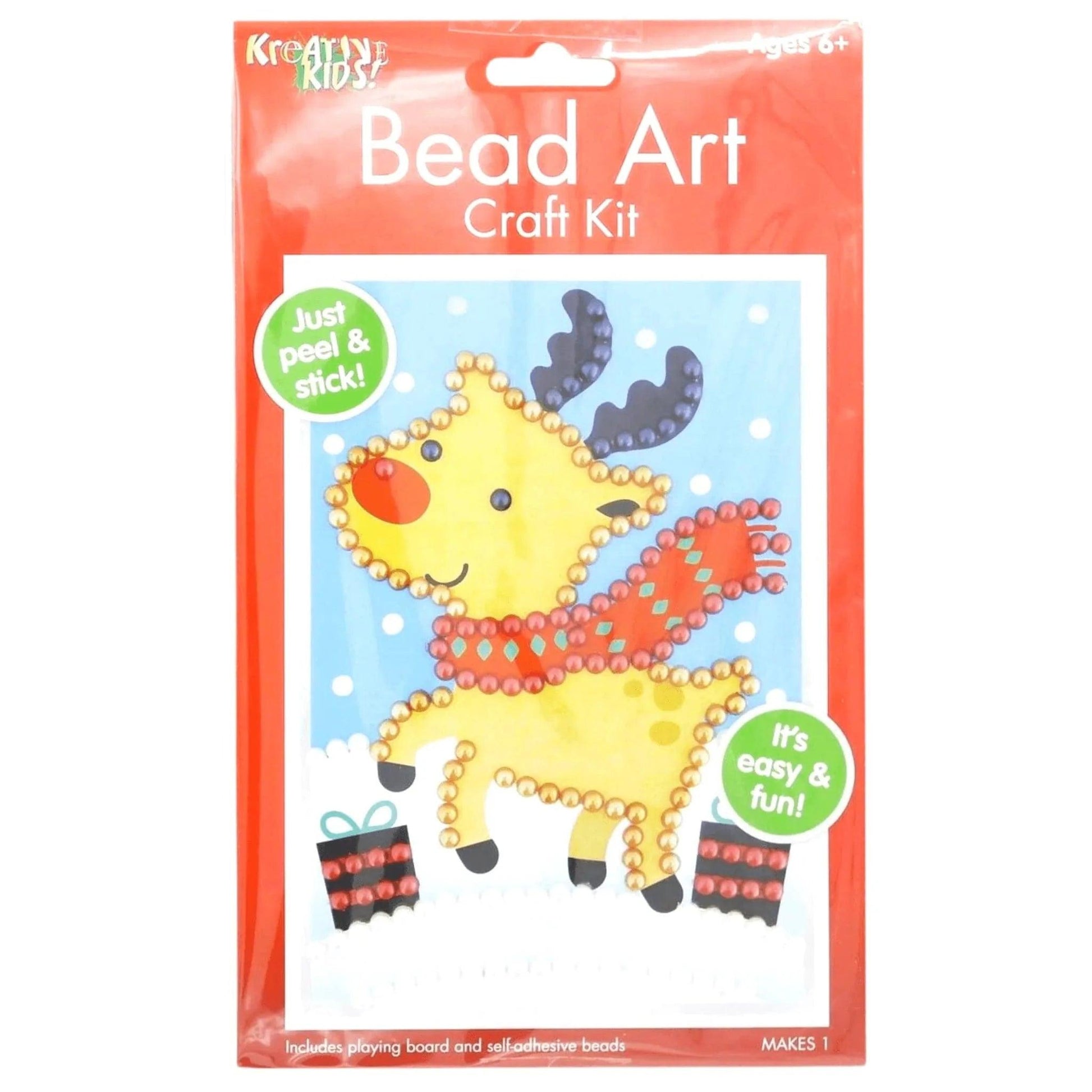 Christmas Reindeer Bead Art Craft Kit - PoundToys