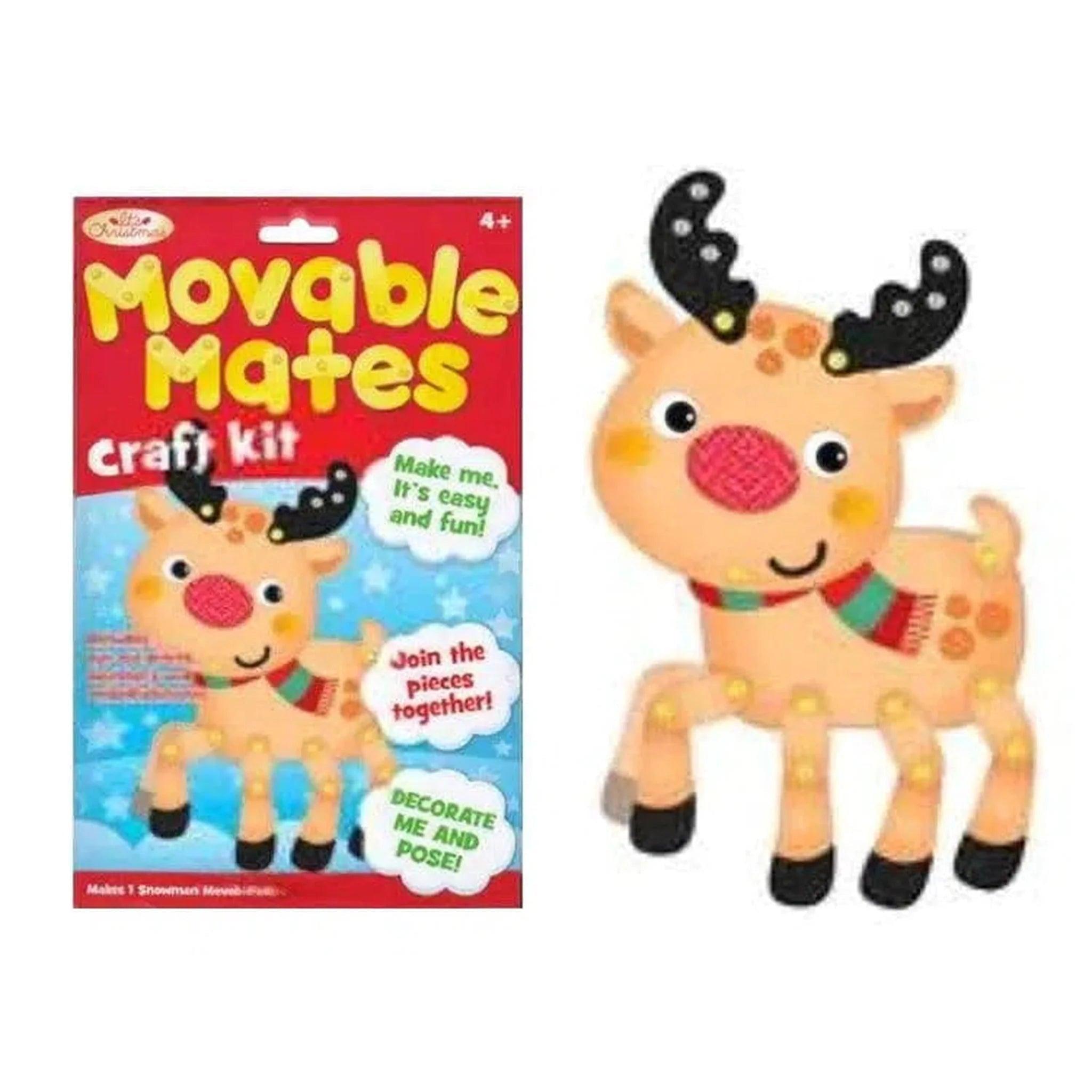 Christmas Reindeer Moveable Mates Craft Kit - PoundToys