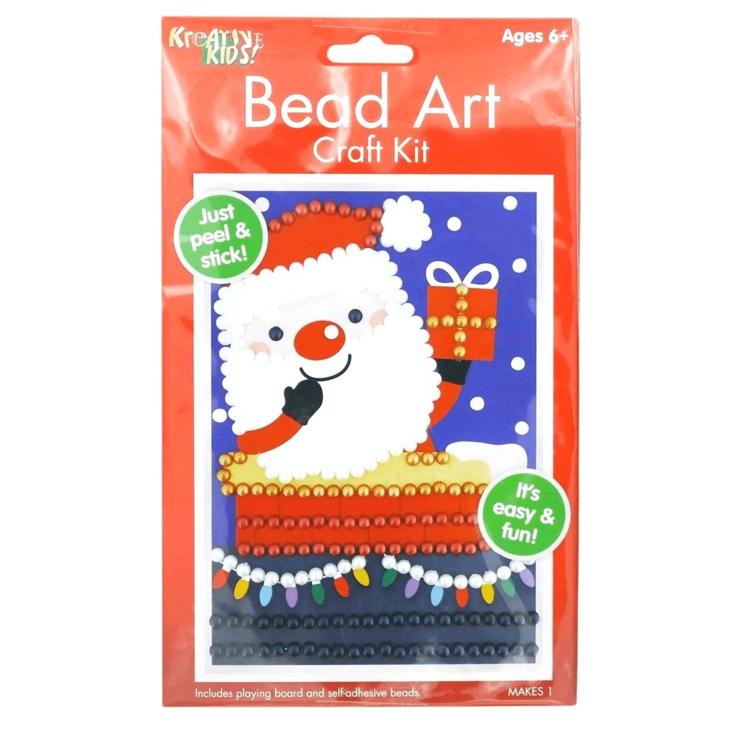 Christmas Santa Bead Art Craft Kit - PoundToys