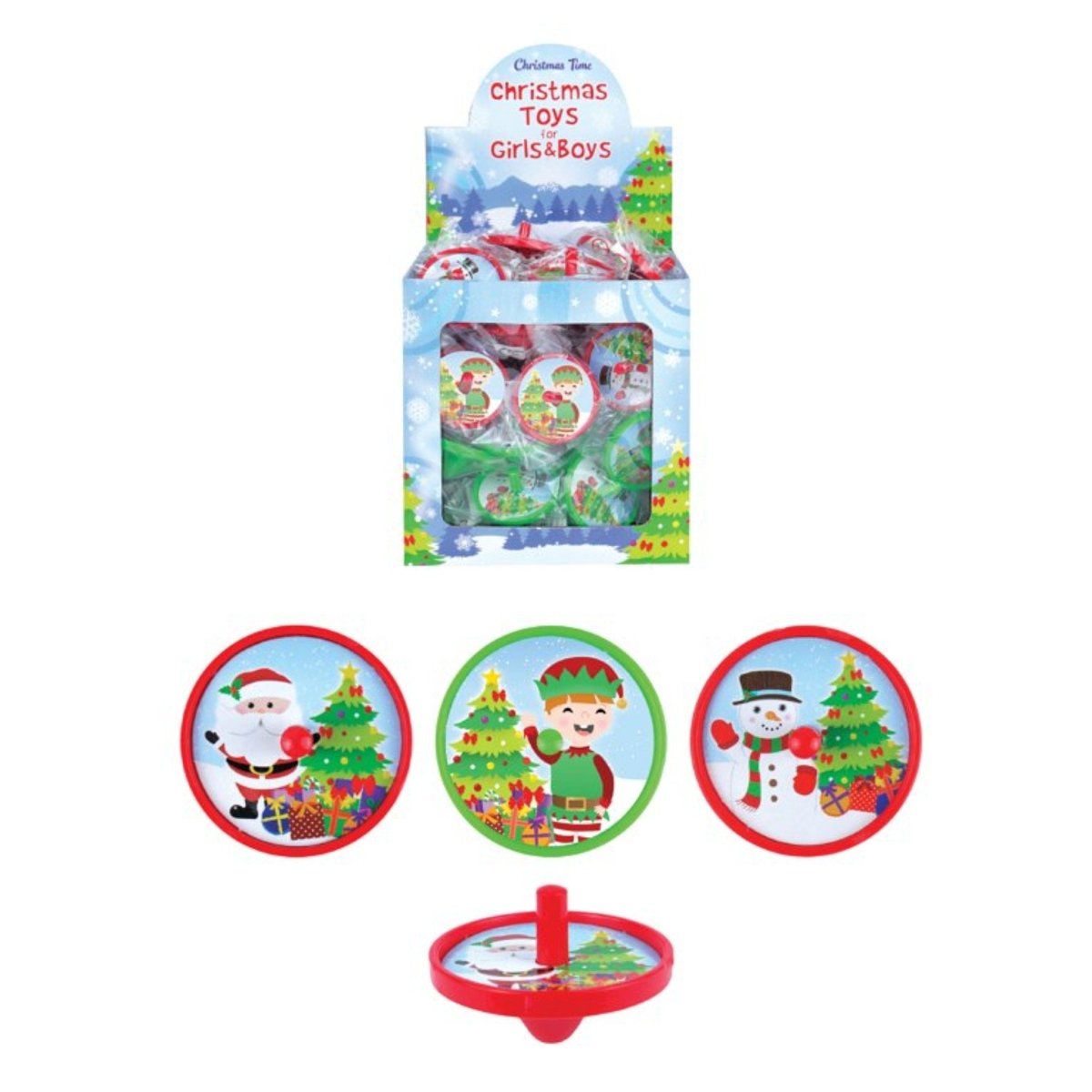 Christmas Spinning Top (4cm) - PoundToys