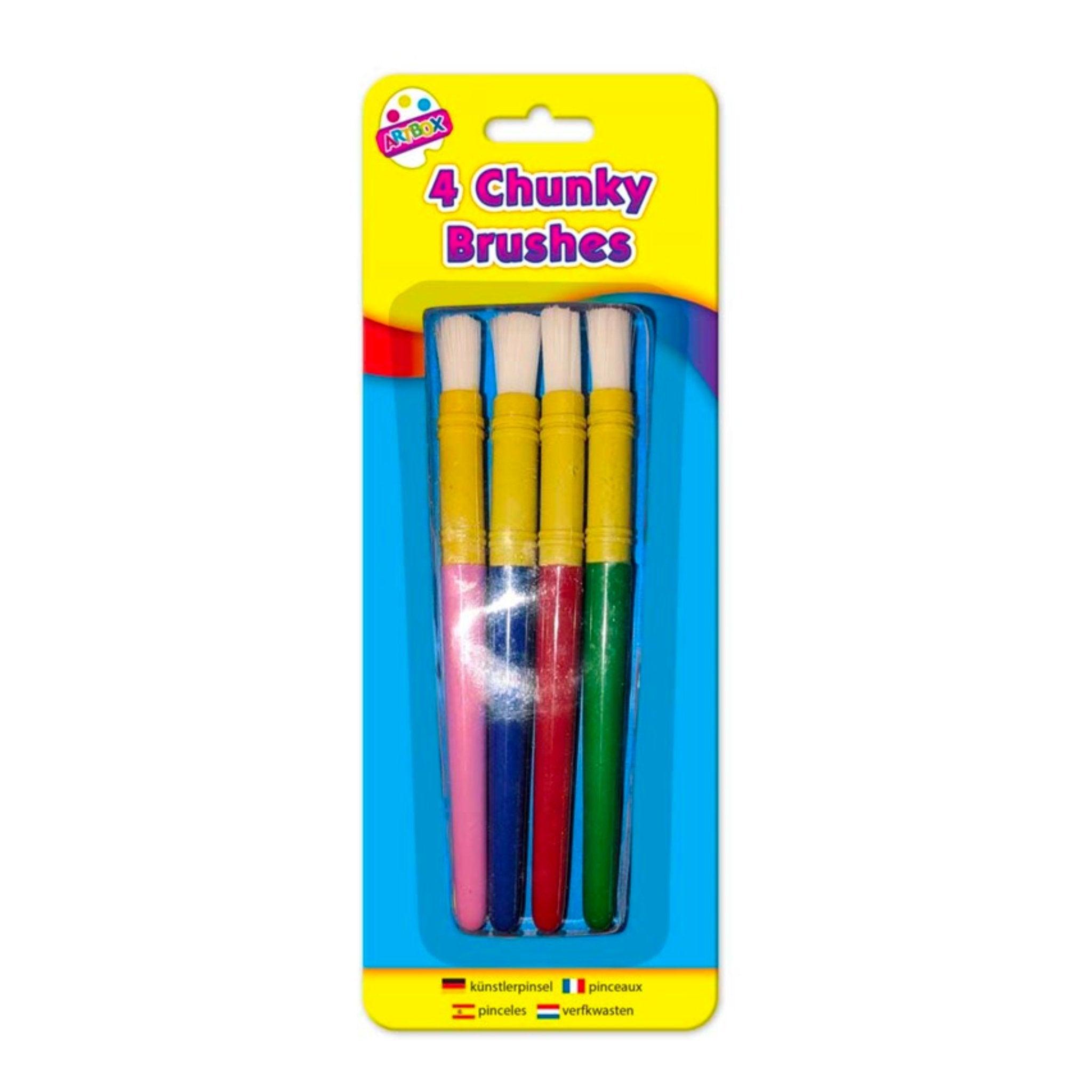 Chunky Paint Brushes 4pk - PoundToys