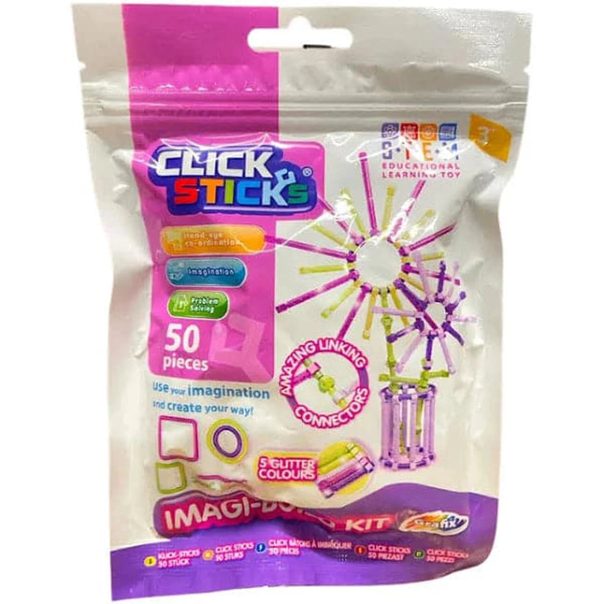 Clicksticks 50 Piece Model Set - PoundToys