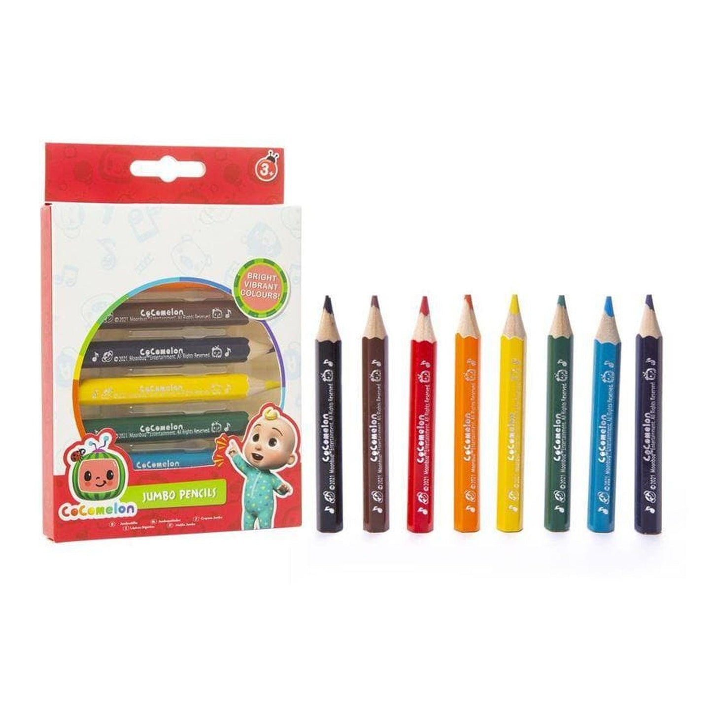 Cocomelon Jumbo Pencils 8 Pack - PoundToys