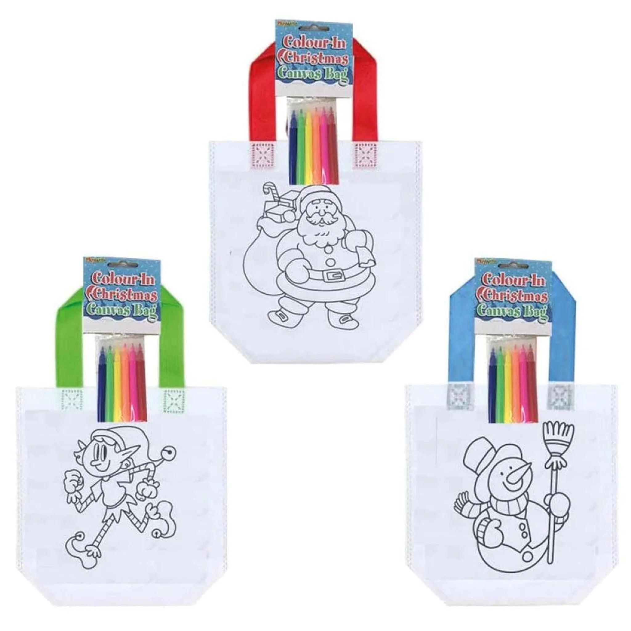 Colour In Christmas Canvas Bag - PoundToys