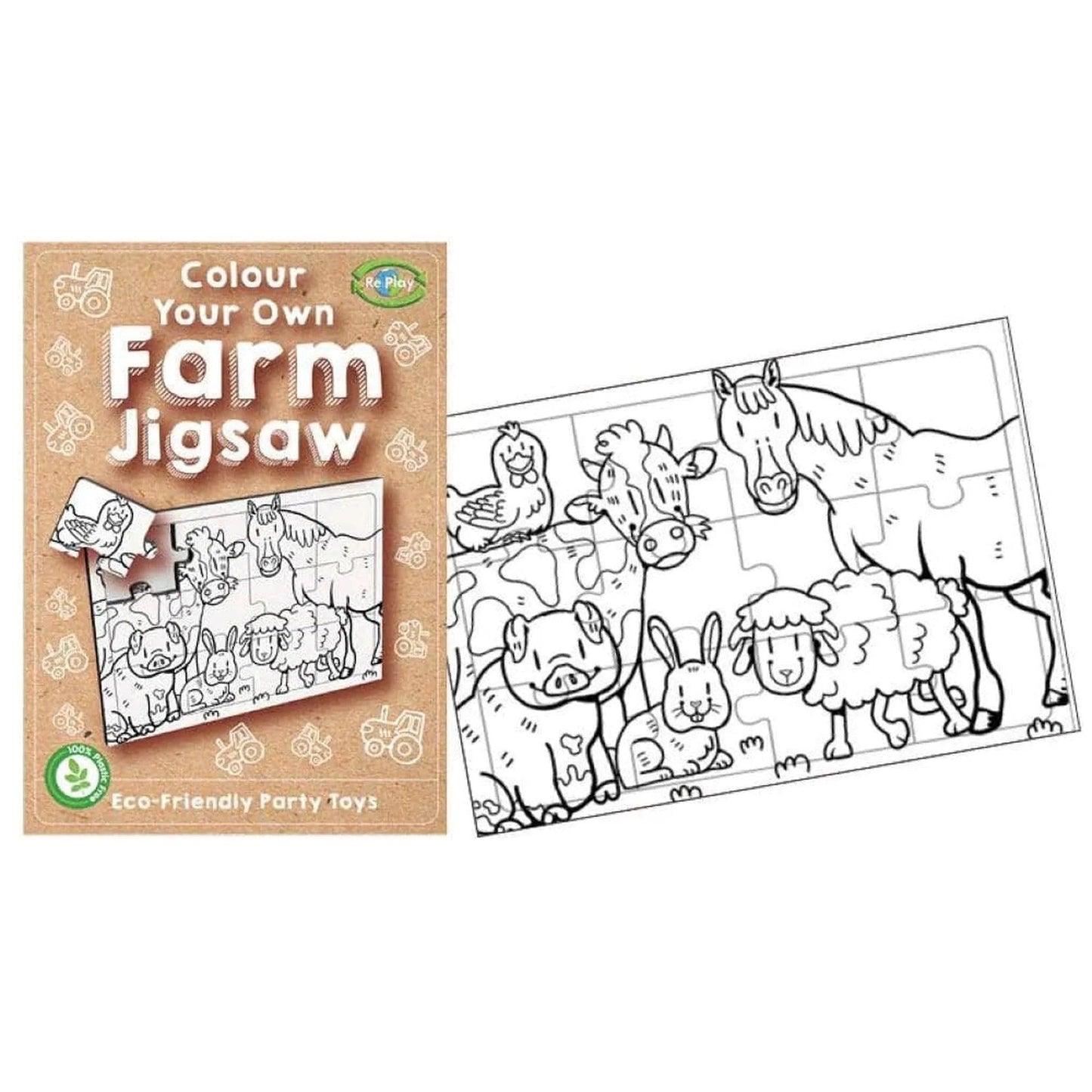 Colour In Your Own Farm Eco Jigsaw - PoundToys