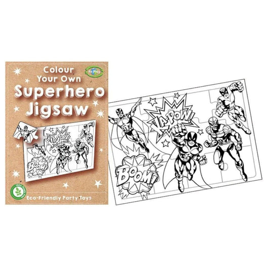 Colour In Your Own Superhero Eco Jigsaw - PoundToys