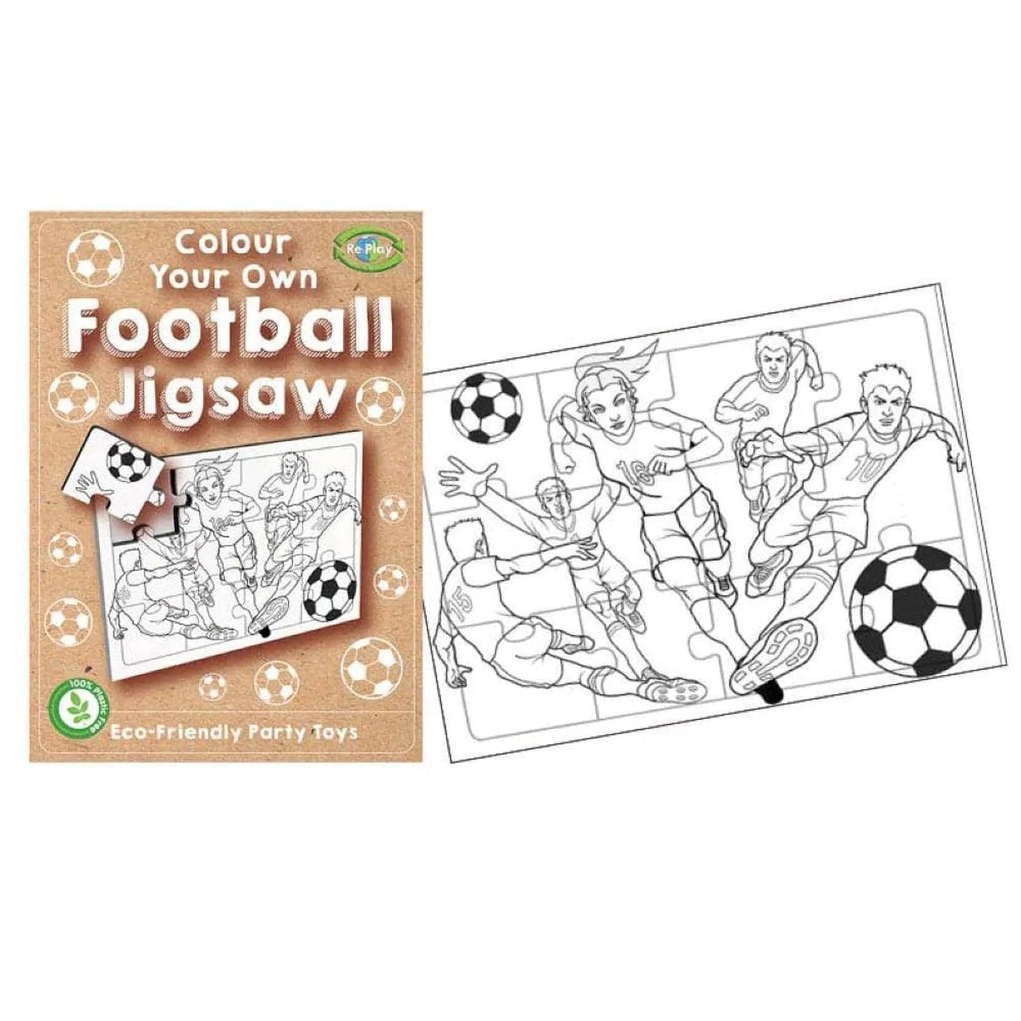 Colour Your Own Football Jigsaw - PoundToys