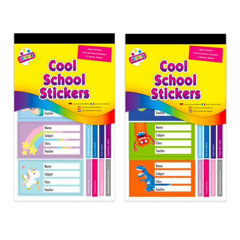 Cool School Stickers Kit (2 Designs) - PoundToys