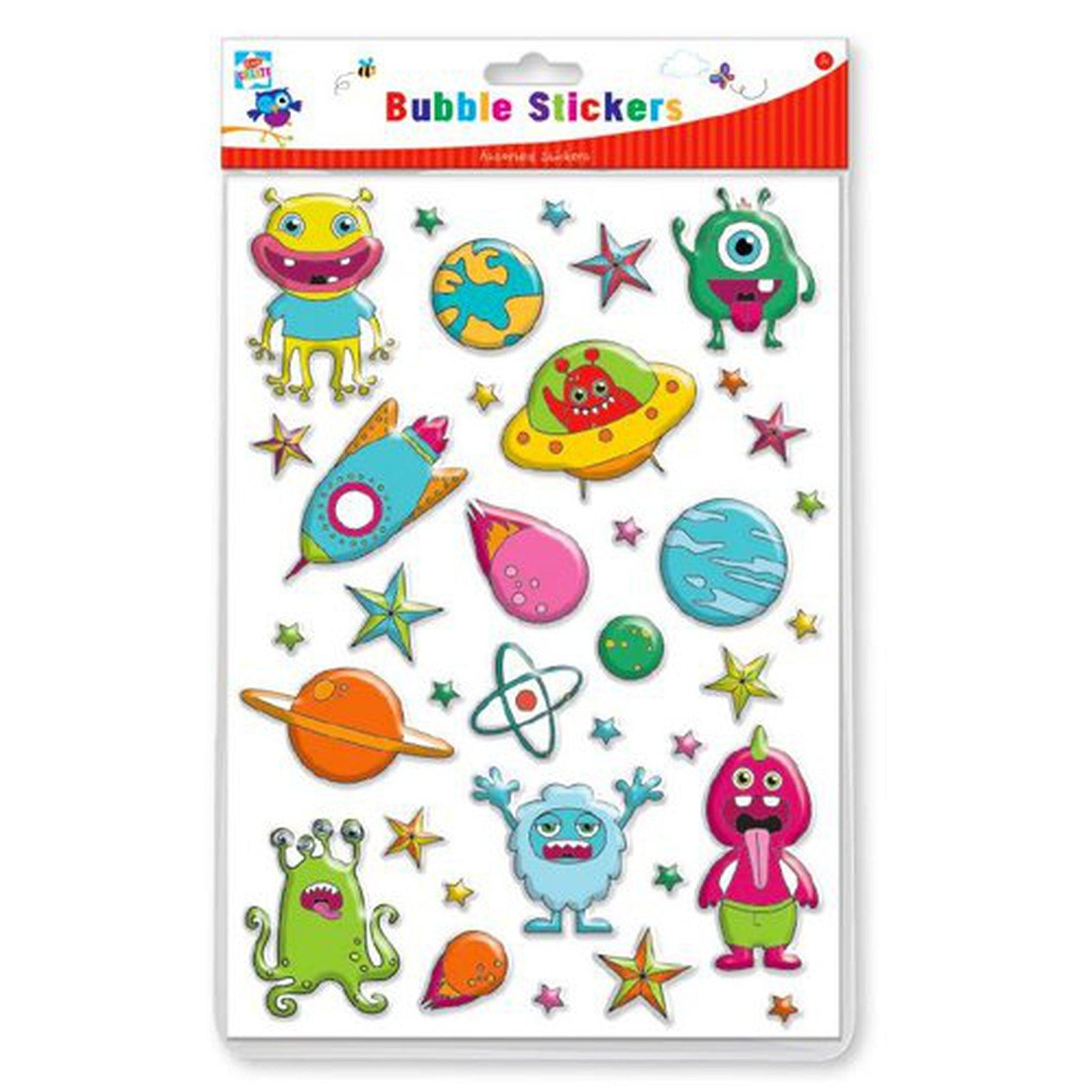 Crazy Aliens Mega Bubble Sticker Set - PoundToys