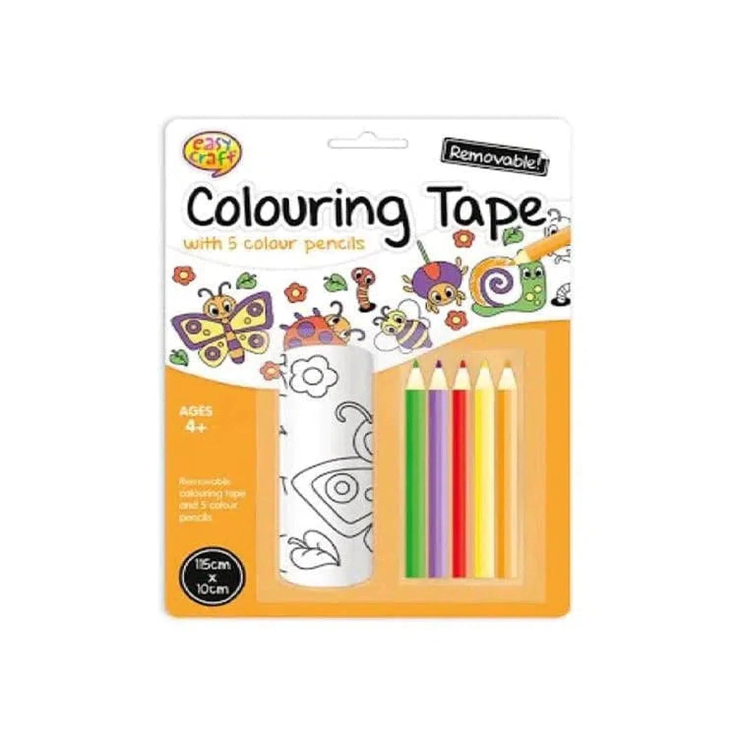 Cute Bugs Colouring Removable Tape Set - PoundToys