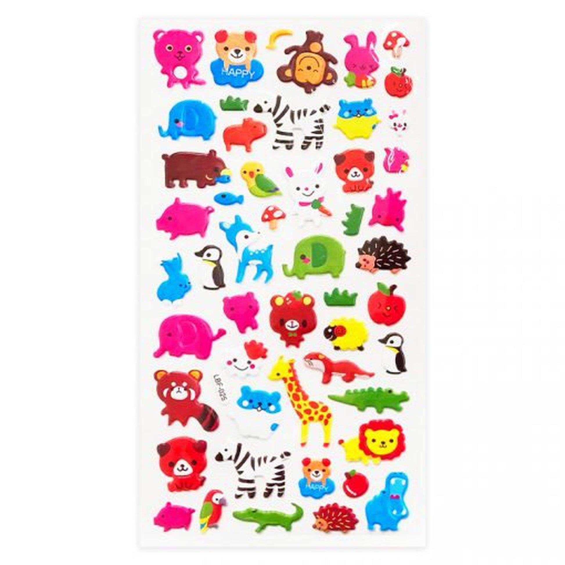 Cute Jungle Puffy Sticker Pack - PoundToys