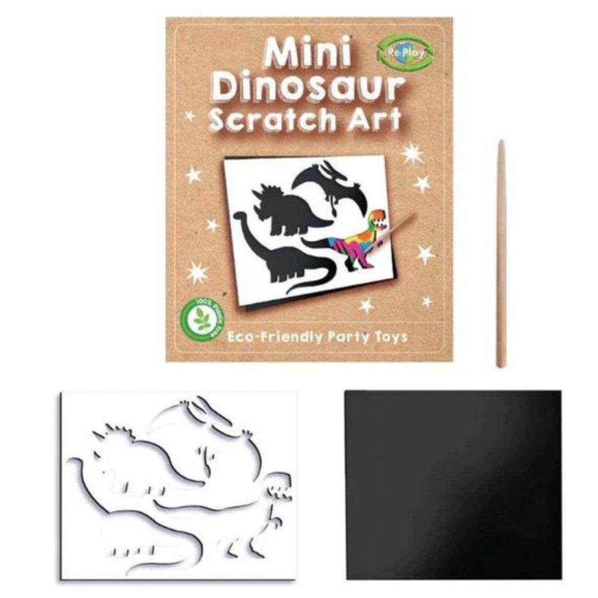 Dino Mini Scratch Art Eco Friendly - PoundToys