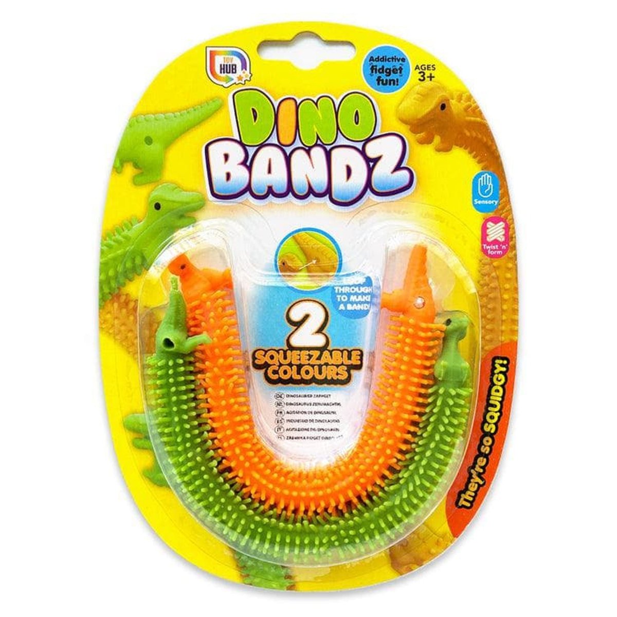 Dino Squidgy Bandz x 2 - PoundToys