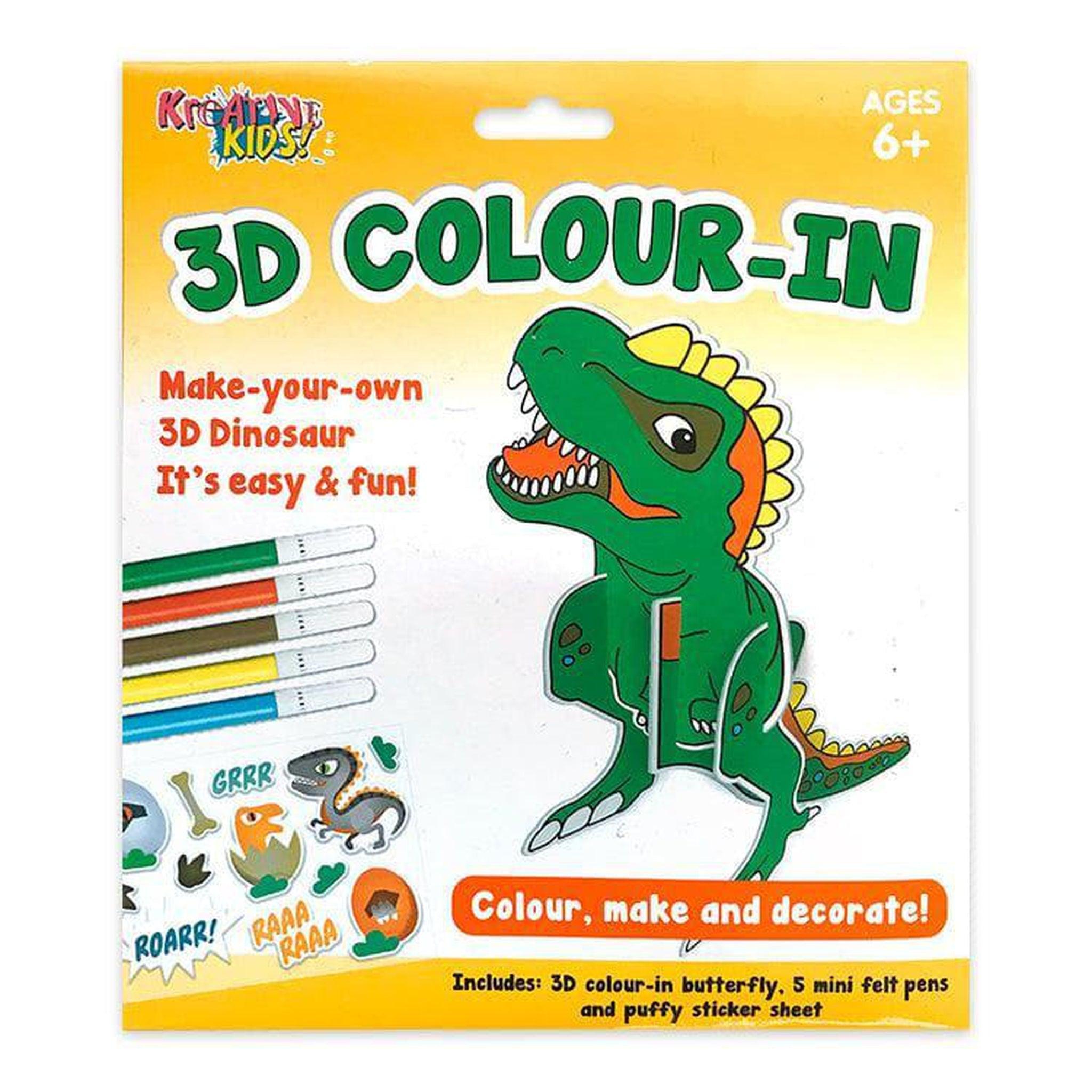 Dinosaur 3D Colour In Set - PoundToys