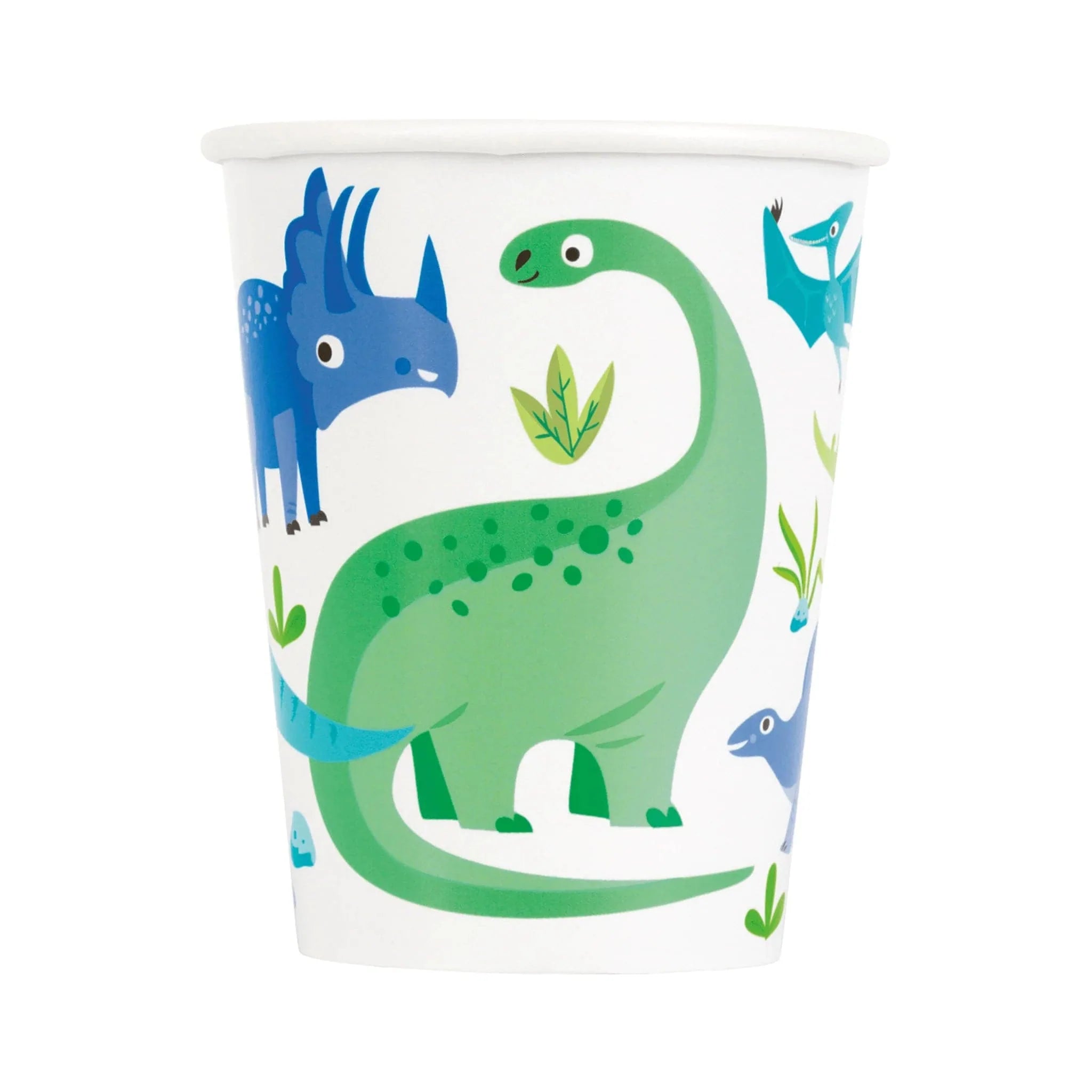 Dinosaur Blue & Green 9oz Cups - PoundToys