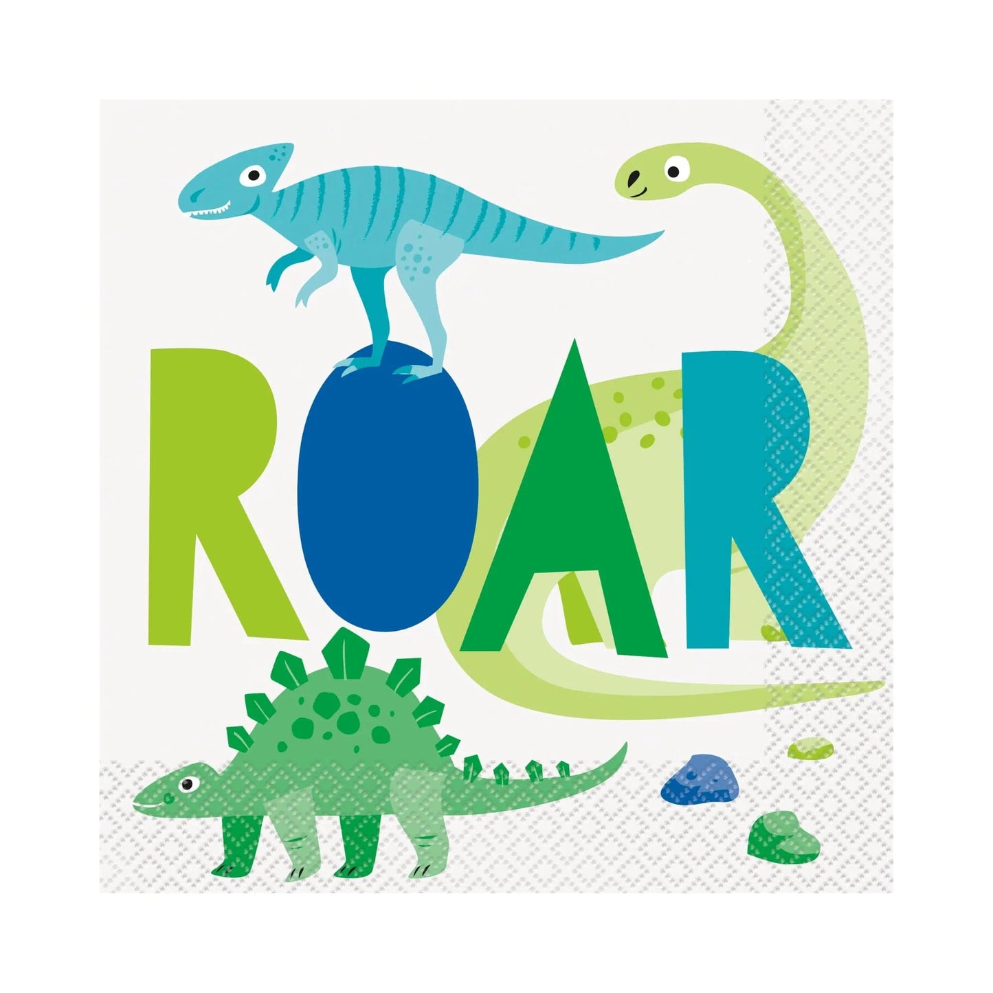 Dinosaur Blue & Green Luncheon Napkins 16pk - PoundToys