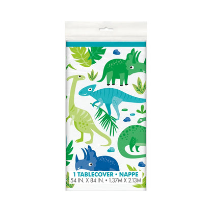 Dinosaur Blue & Green Table Cover - PoundToys