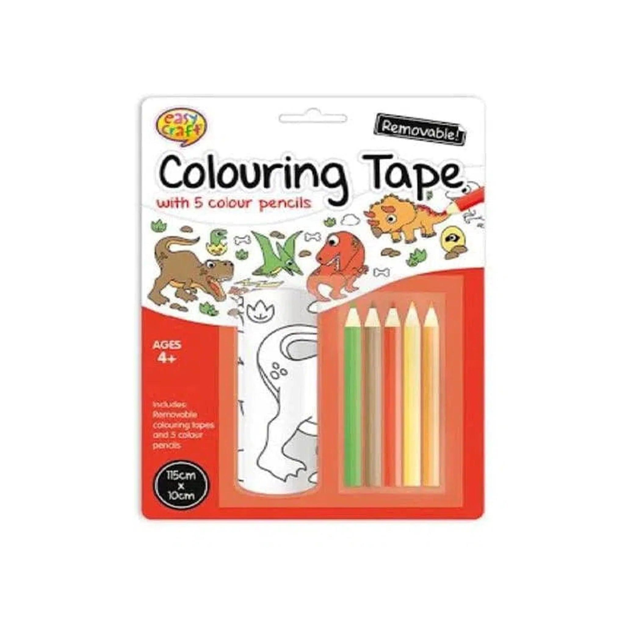 Dinosaur Colouring Removable Tape Kit - PoundToys