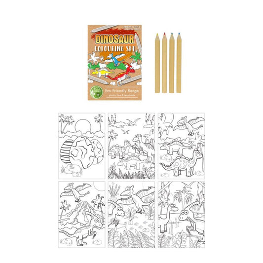 Dinosaur Eco Friendly Colouring Set - PoundToys