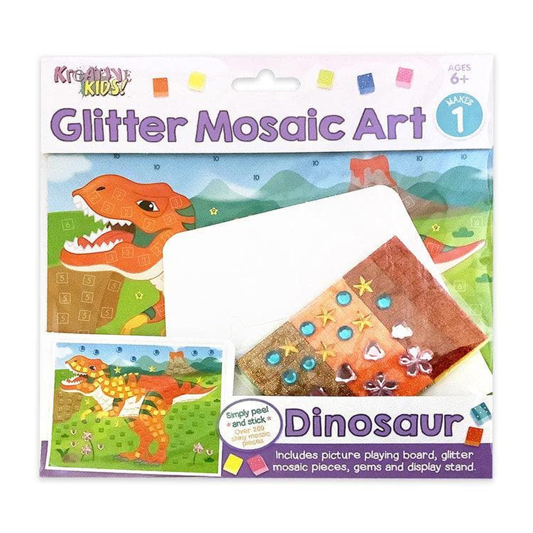 Dinosaur Glitter Mosaic Art Set - PoundToys