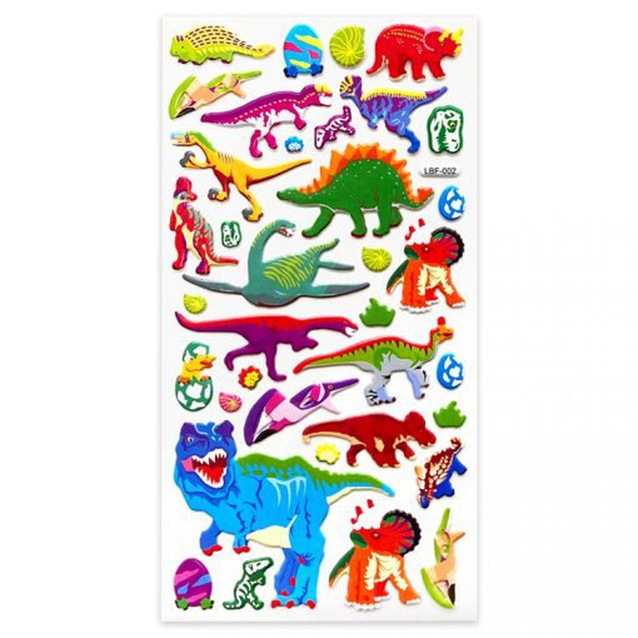 Dinosaur Puffy Stickers Pack - PoundToys