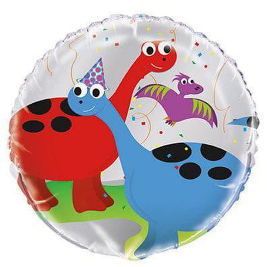 Dinosaur Round Foil Balloon 18" - PoundToys