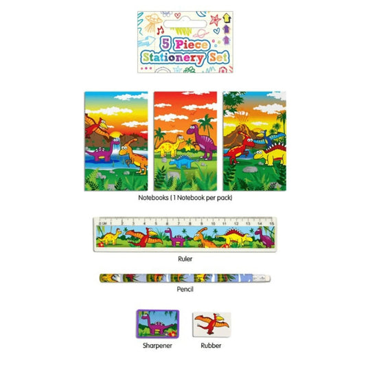 Dinosaur Stationery Set 5pc - PoundToys