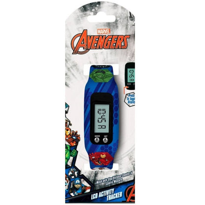 Disney Marvel Blue LCD Tracker Watch with Printed Silicone Strap - PoundToys