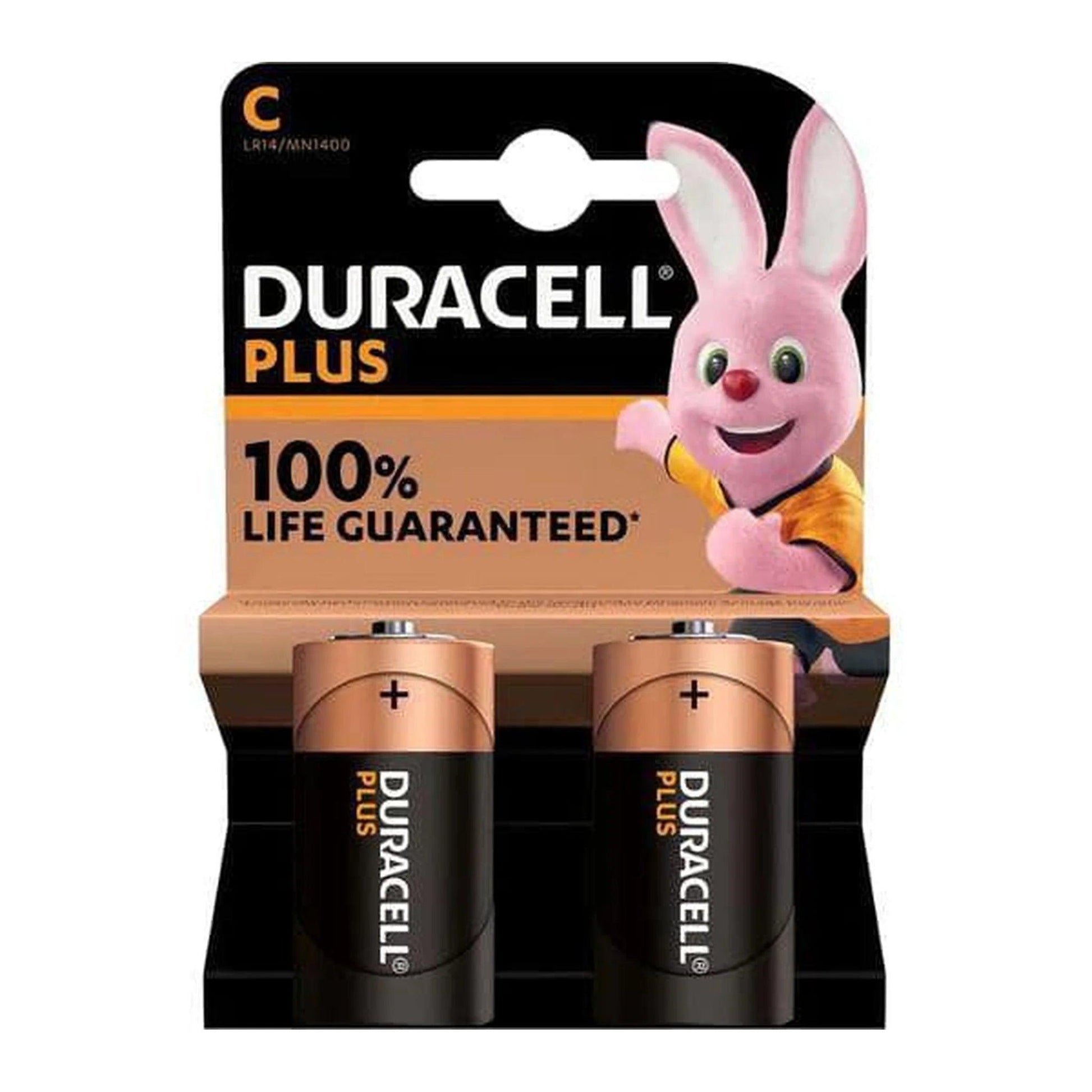 DURACELL Plus C Alkaline Batteries - Pack of 2 - PoundToys