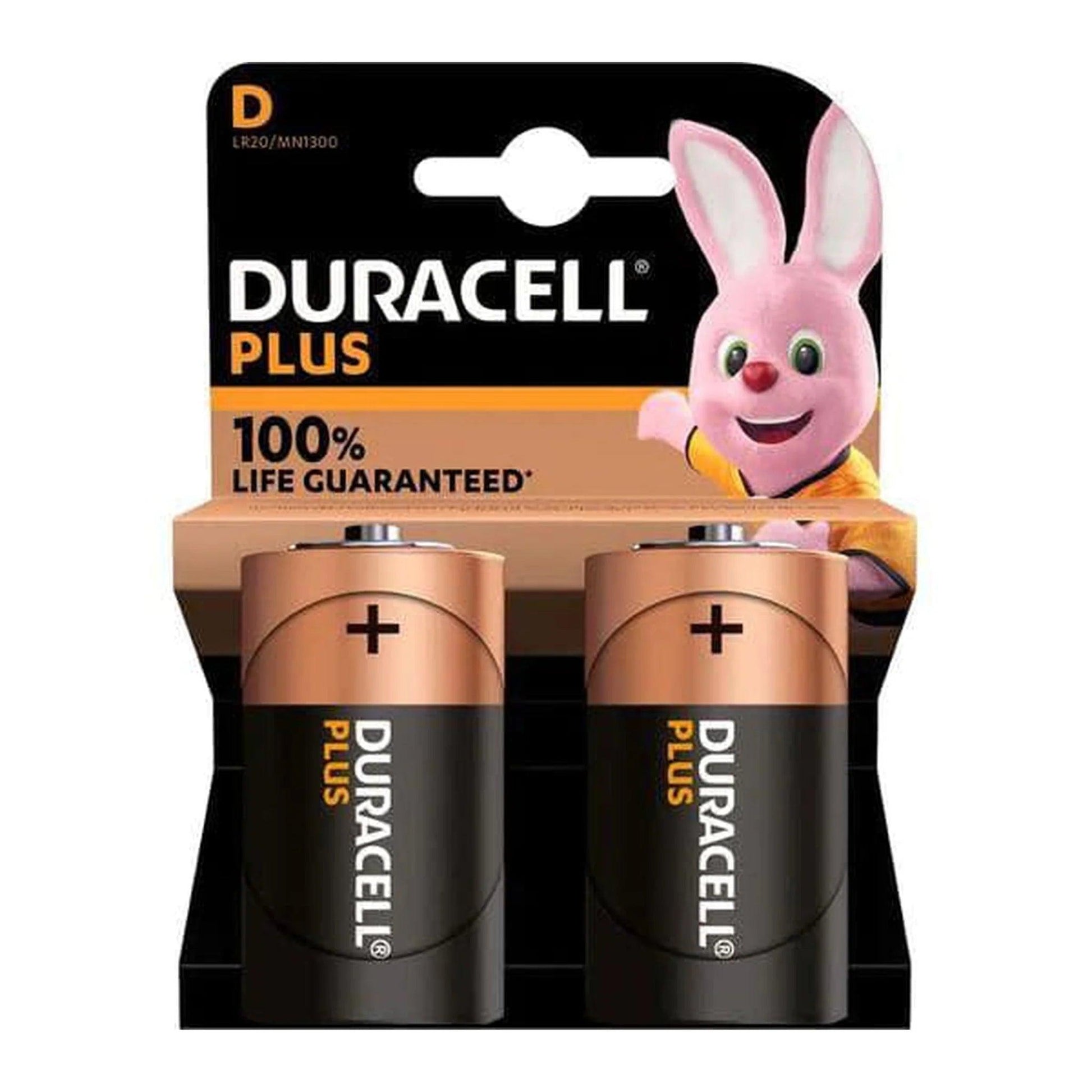 DURACELL Plus D Alkaline Batteries - Pack of 2 - PoundToys