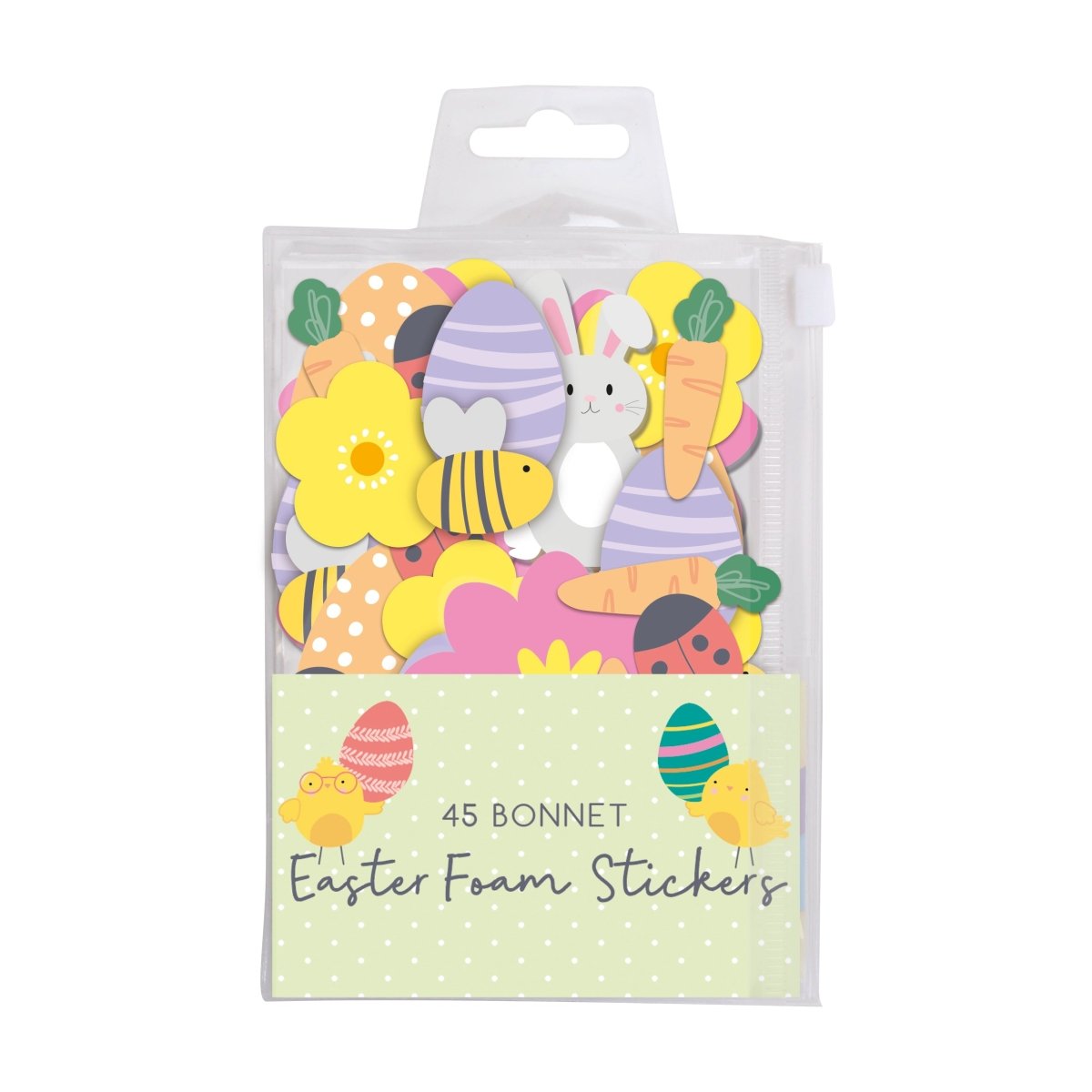 Easter Bonnet Foam Stickers 45 Pack - PoundToys