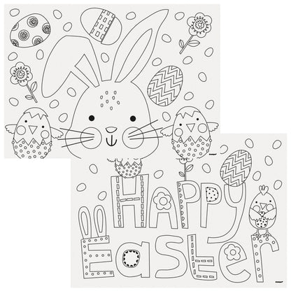 Easter Colouring Placemats 8 Pack - PoundToys