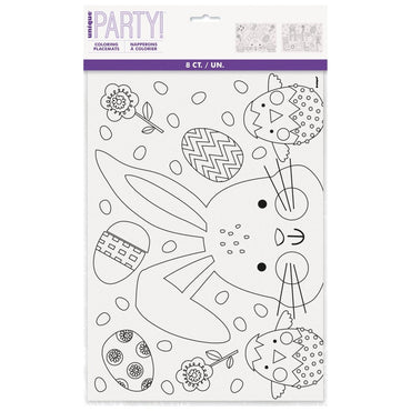 Easter Colouring Placemats 8 Pack - PoundToys