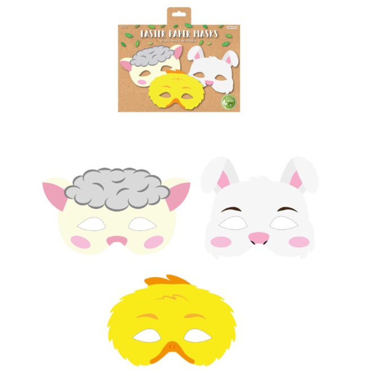 Easter Paper Masks 3 Piece Set - PoundToys