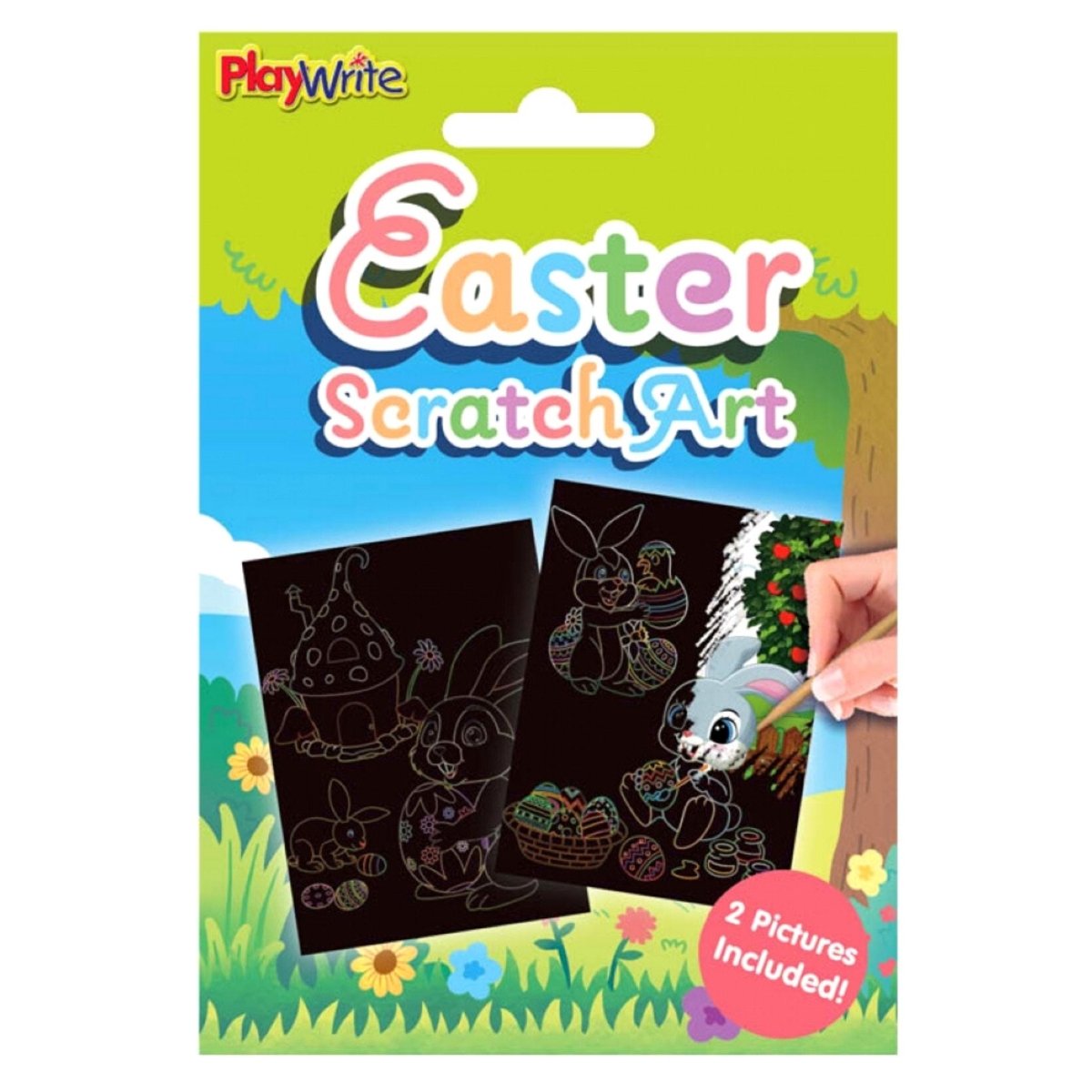 Easter Scratch Art 2 Sheets 19.5x15cm - PoundToys