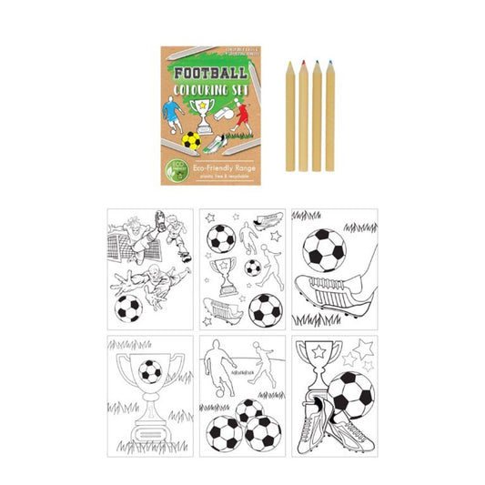 Eco Friendly Football Themed Colouring Set - PoundToys