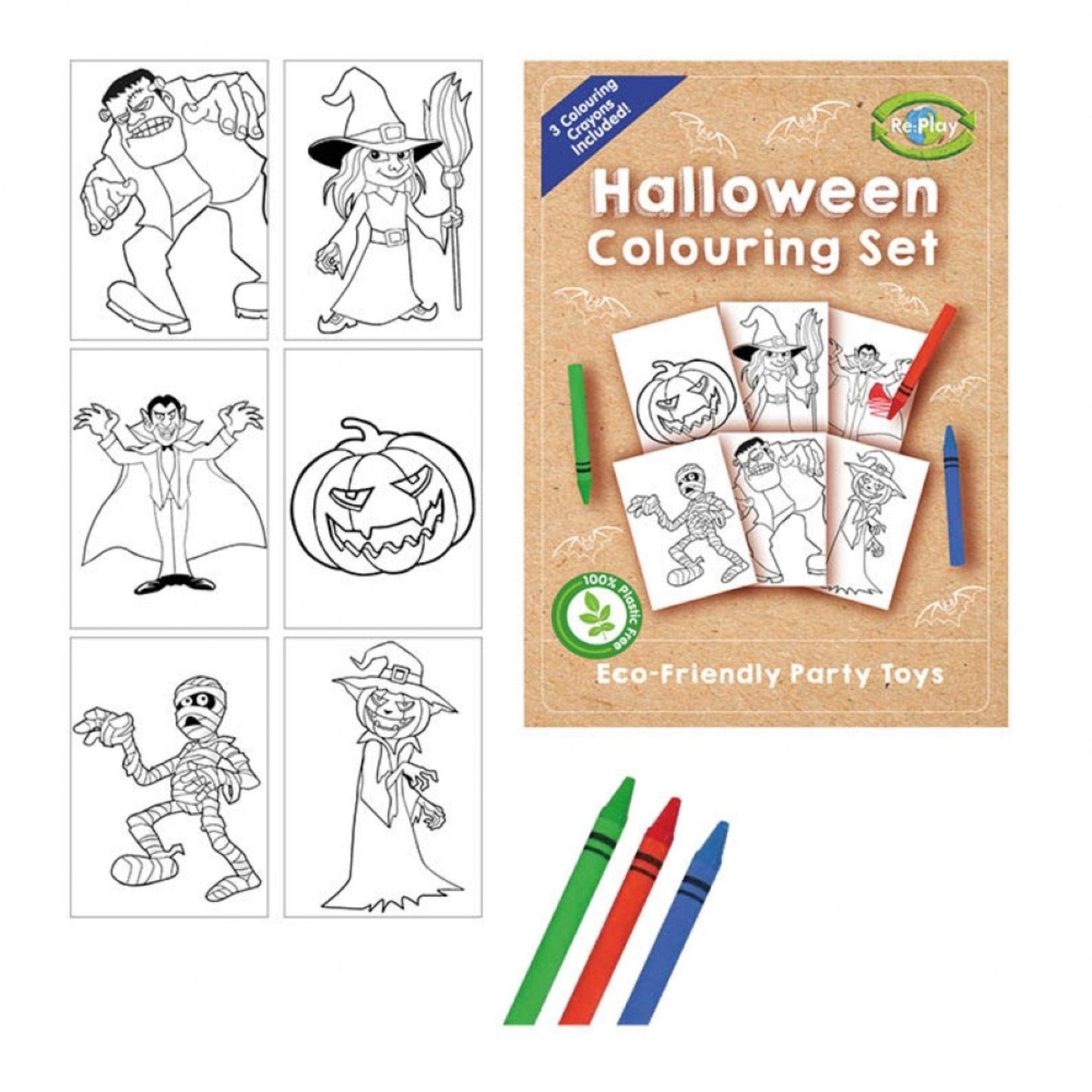 Eco Friendly Halloween Colouring Set - PoundToys