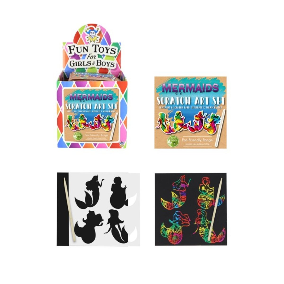 Eco-Friendly Mermaid Magic Colour Scratch Set - PoundToys