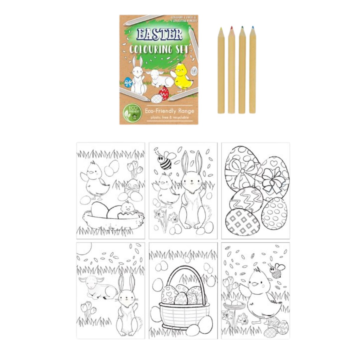 'Eco-Friendly' Mini Easter Colouring Set - PoundToys