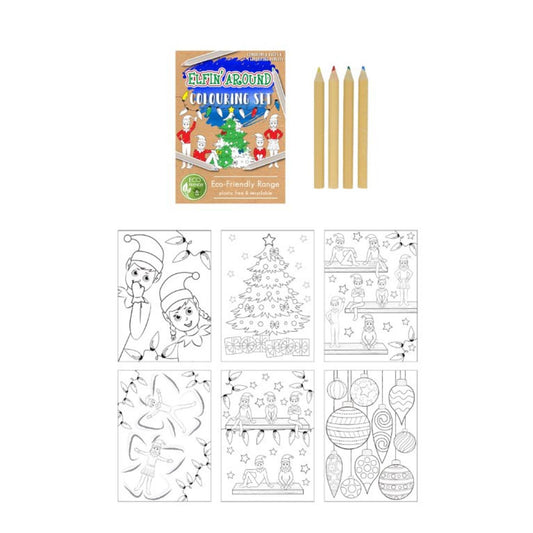 Eco-Friendly Mini Elfin Around Colouring Set (14cm x 10cm) - PoundToys